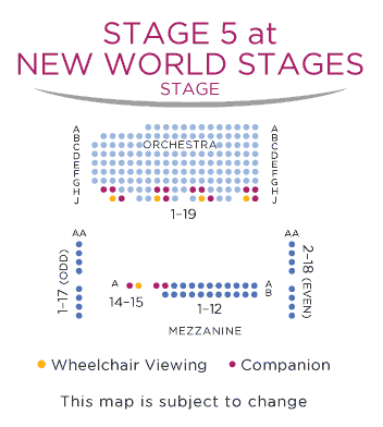 New World Stages Stage 5 Seating Chart with ADA Seats