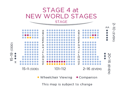 New World Stages - Stage 4 Seating Chart with ADA Seats