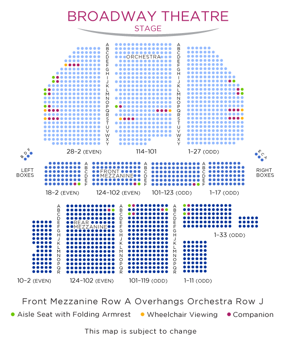 Burton Theatre Detailed Seating Chart