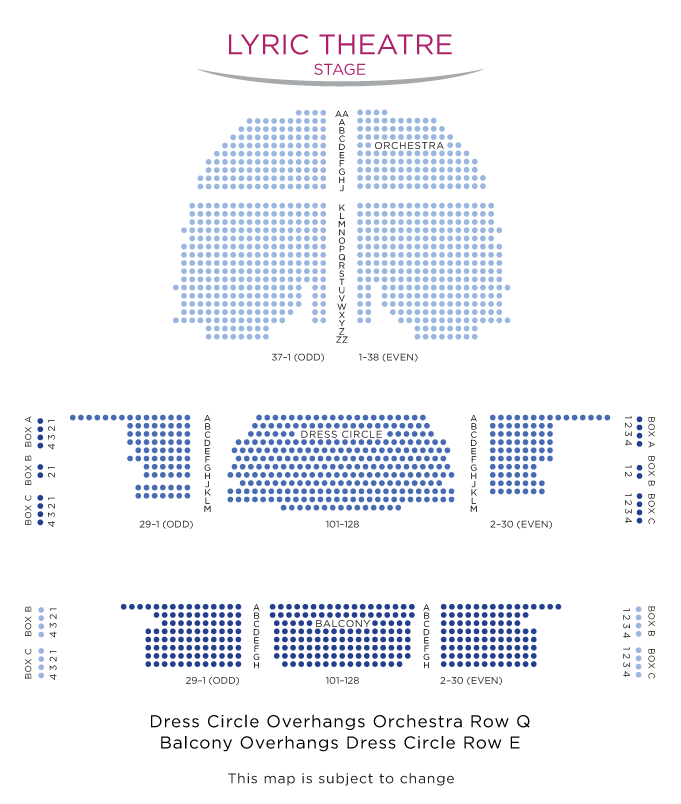 Lyric Theater Nyc Seating Chart Harry Potter