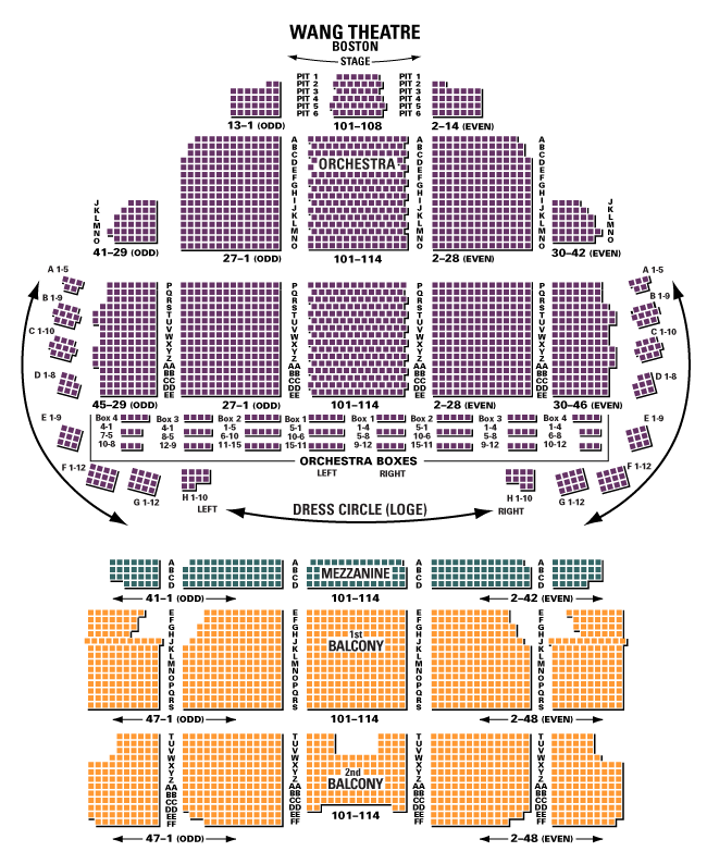 Boch Center Wang Theatre Seating Chart