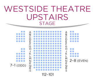 Westside Theatre Upstairs Seating Chart with ADA Seats