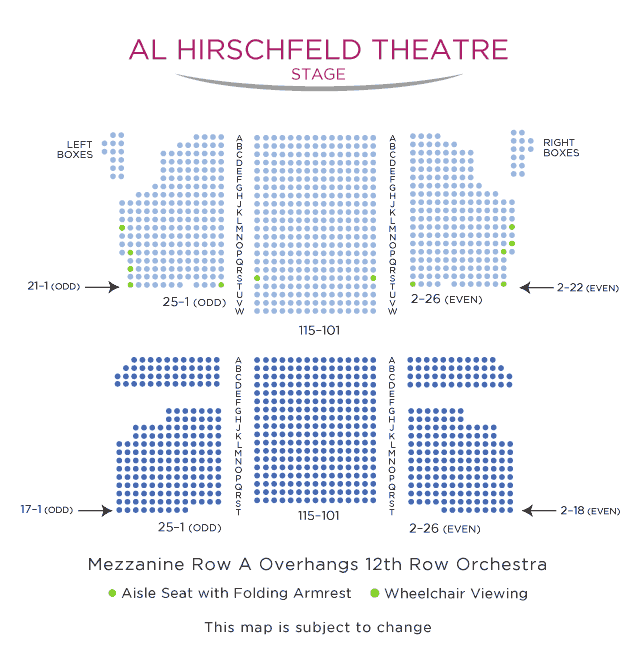 Al Hirschfeld Theatre Seating Chart