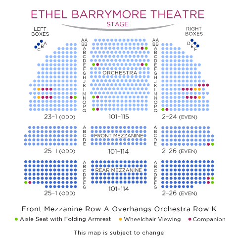 Barrymore Theatre Seating Chart