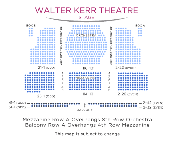 Walter Kerr Theatre Seating Chart